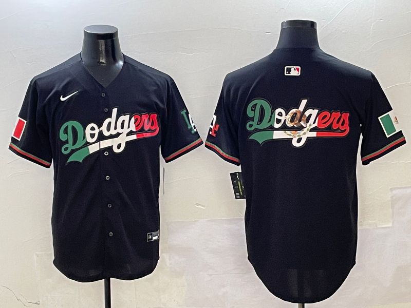 Men Los Angeles Dodgers Blank Black Mexico Second generation Nike 2025 MLB Jersey style 7